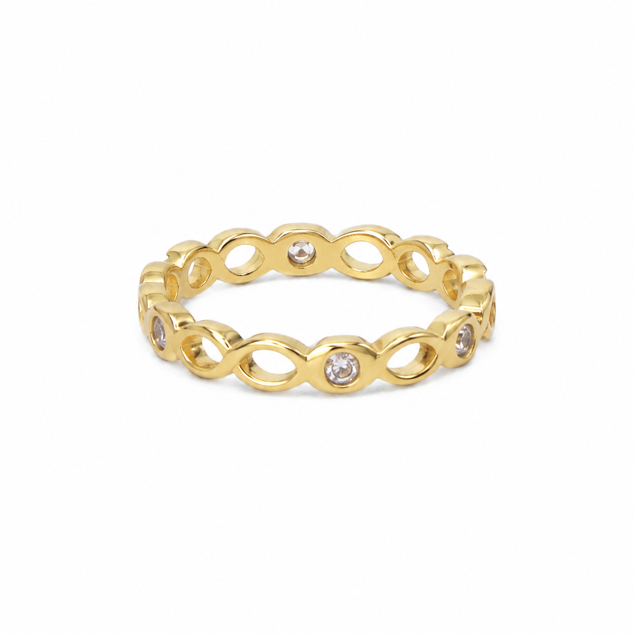 Anillo de Infinitos con Circonitas