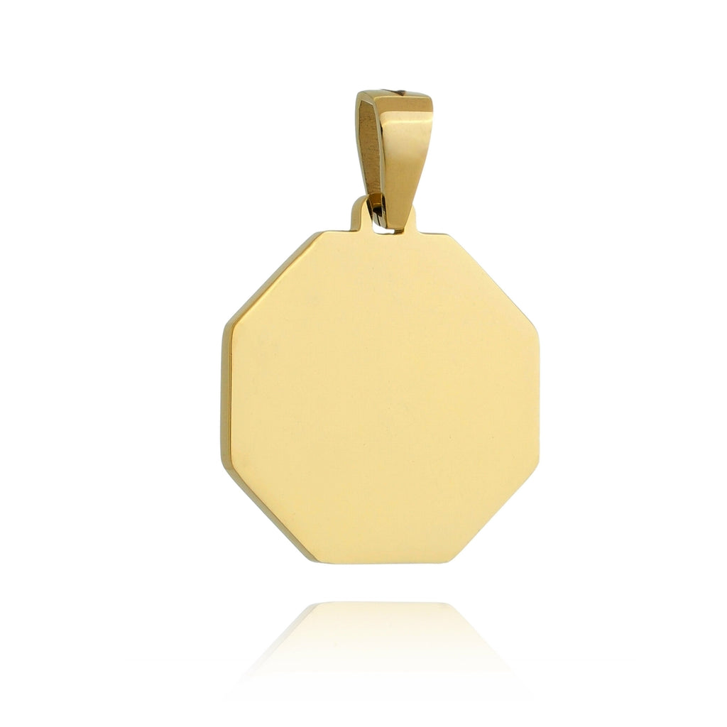 Colgante ovalado con fotograbado.
