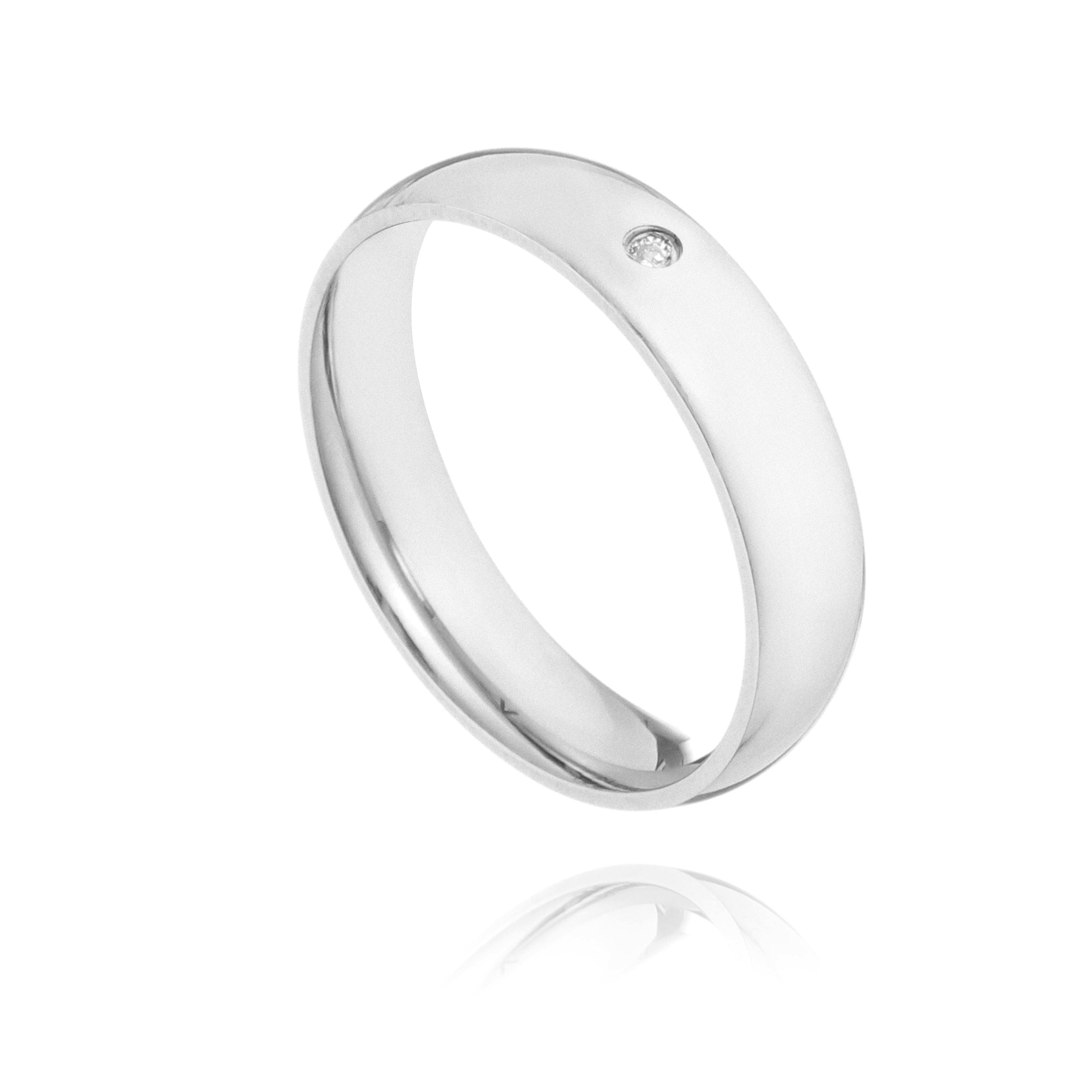 Aliança Basic com Zirconia