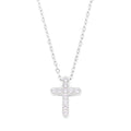 Collar de Cruz en Acero con Zirconita