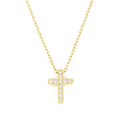 Collar de Cruz en Acero con Zirconita