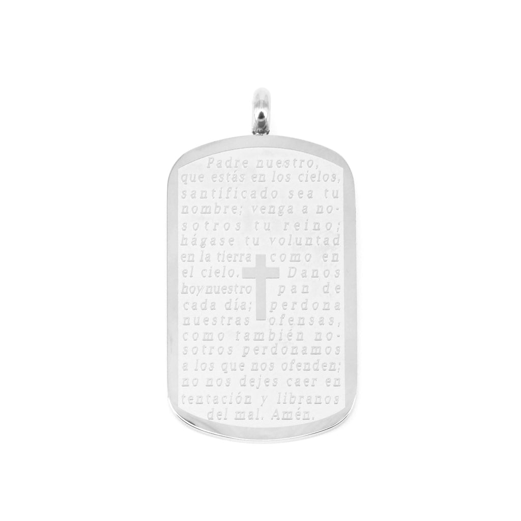 Colgante Padre Nuestro en Acero - Español